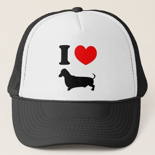 I Heart Dachshund Trucker Pet (Voorkant)