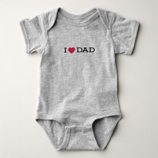 I HEART DAD Baby One Piece Romper (Voorkant)