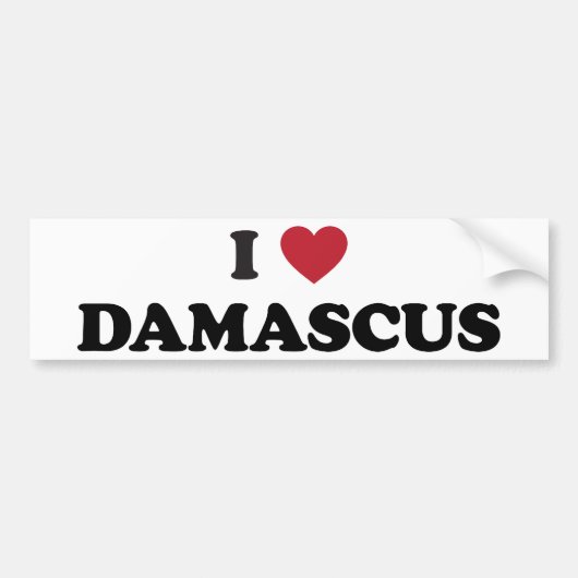 I Heart Damascus Syria Bumpersticker (Voorkant)