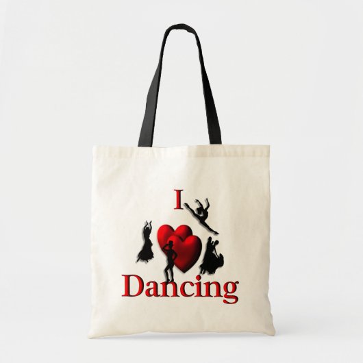 I Heart Dancing Tote Bag (Voorkant)