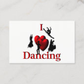 I Heart DansDanance Kaart Visitekaartje (Achterkant)