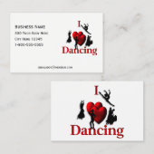 I Heart Dansen Danskaart Visitekaartje (Voorkant / Achterkant)