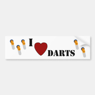 I Heart Darts Bumpersticker