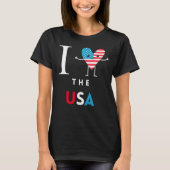 I Heart De Amerikaanse zwarte vrouwen T-shirt (Voorkant)