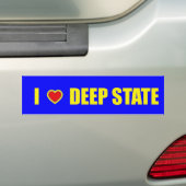 I Heart Deep State Bumpersticker (Op auto)