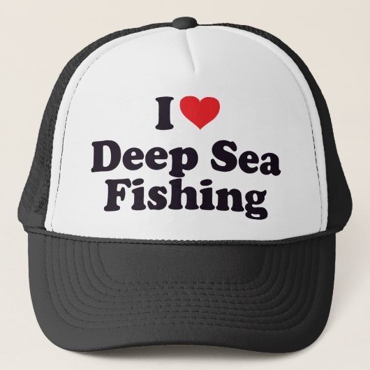I Heart Deep Zee Vist Trucker Pet (Voorkant)