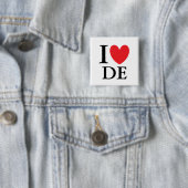I Heart Delaware Vierkante Button 5,1 Cm (In situ)