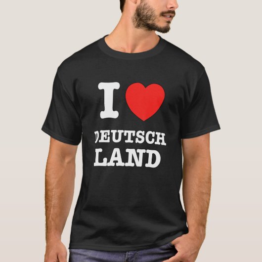 I Heart Deutschland German Love T-shirt (Voorkant)