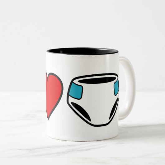 I HEART DIAPERS MOK (Voorkant rechts)