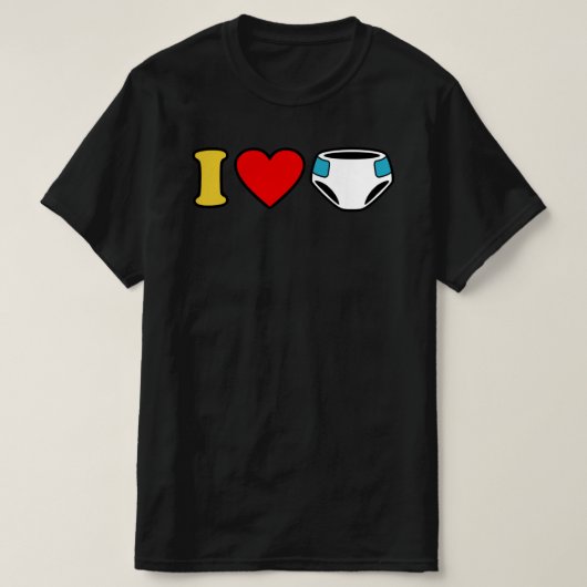 I HEART DIAPERS T-Shirt (Design voorkant)