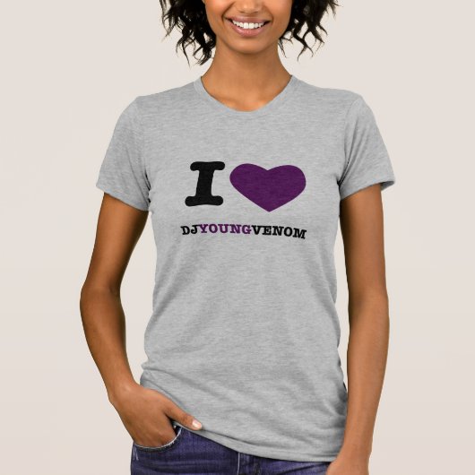 I Heart DJ Young Venom T-shirt (Voorkant)