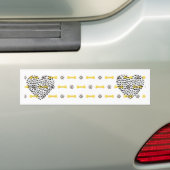 I Heart Dogs Bumpersticker (Op auto)