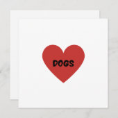I Heart Dogs Kaart (Voorkant / Achterkant)