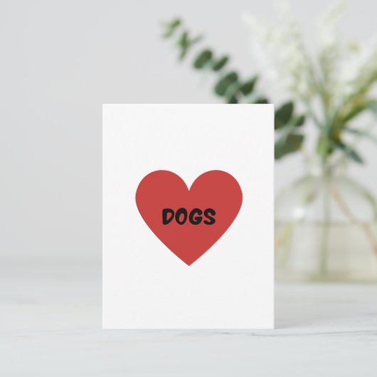 I Heart Dogs Kaart (Staand voorkant)