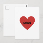 I Heart Dogs Kaart (Voorkant / Achterkant)