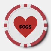 I Heart Dogs Kaart Poker Chips (Voorkant)