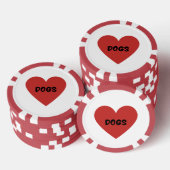 I Heart Dogs Kaart Poker Chips (Opstapeling)