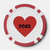 I Heart Dogs Kaart Poker Chips (Achterkant)