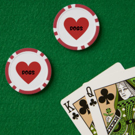 I Heart Dogs Kaart Poker Chips