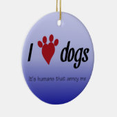 I Heart Dogs Keramisch Ornament (Rechts)