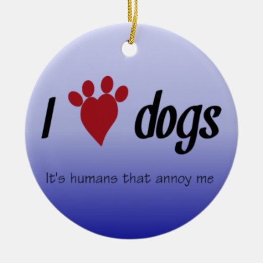 I Heart Dogs Keramisch Ornament (Voorkant)