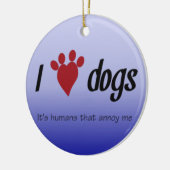 I Heart Dogs Keramisch Ornament (Links)