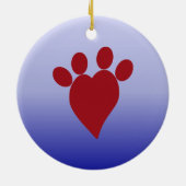 I Heart Dogs Keramisch Ornament (Achterkant)