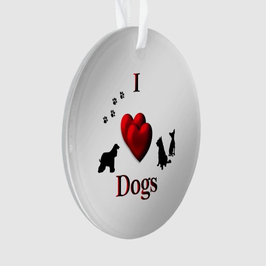 I Heart Dogs Ornament (voorkant)