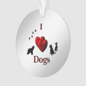 I Heart Dogs Ornament (voorkant)