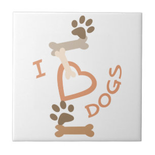 I Heart Dogs Tegeltje