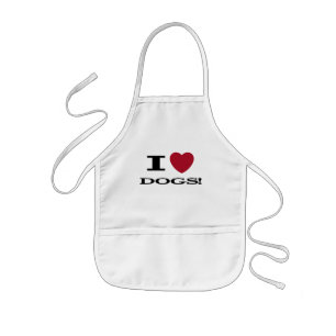 I Heart Dogs Tshirts en geschenken Kinder Schort