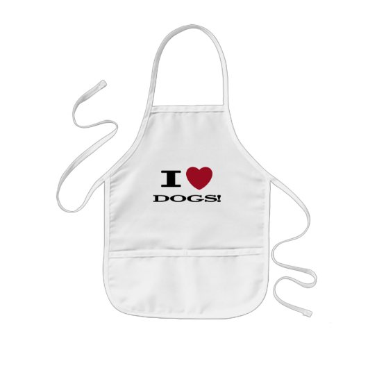 I Heart Dogs Tshirts en geschenken Kinder Schort (Voorkant)