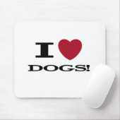I Heart Dogs Tshirts en geschenken Muismat (Met muis)