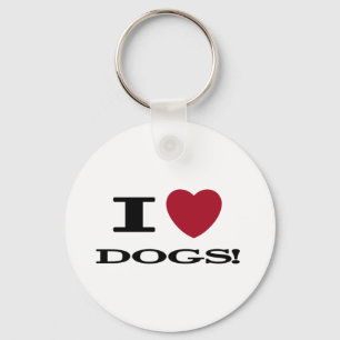 I Heart Dogs Tshirts en geschenken Sleutelhanger