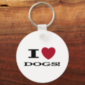 I Heart Dogs Tshirts en geschenken Sleutelhanger (Voorkant)