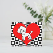 I Heart Dogs - White Poodle Briefkaart (Staand voorkant)