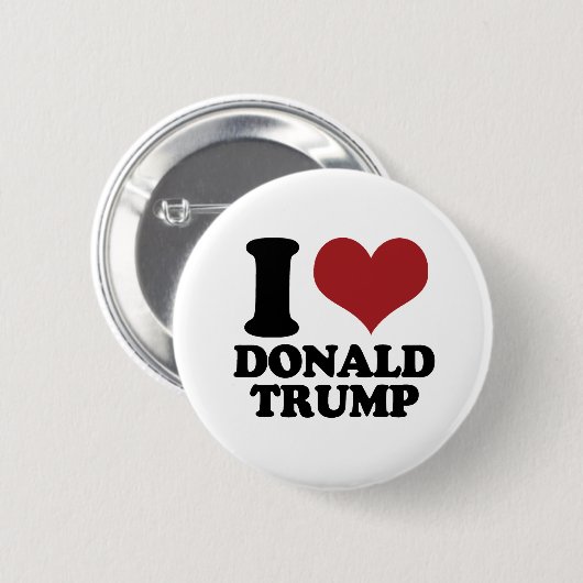 I Heart Donald Trump Ronde Button 5,7 Cm (Voorkant /achterkant)