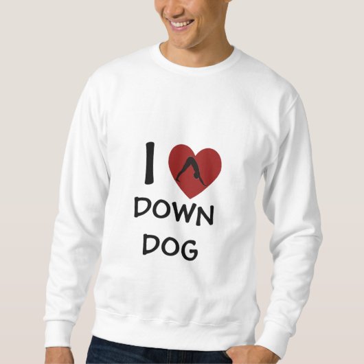 I Heart Down Dog - Yoga Sweatshirt (Voorkant)