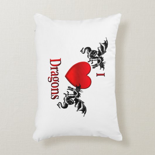 I Heart Dragons Accent Kussen (Voorkant(Verticaal))