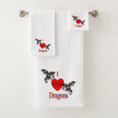 I Heart Dragons Bad Handdoek (Insitu)