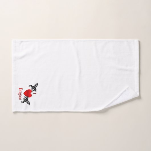 I Heart Dragons Bad Handdoek (Handdoek)