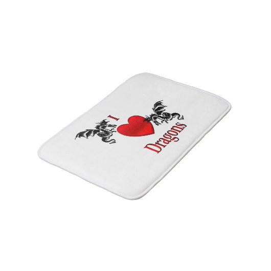 I Heart Dragons Badmat (Gekanteld)