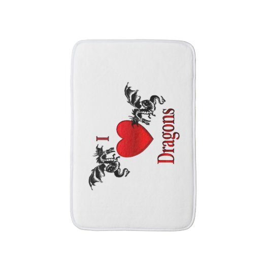 I Heart Dragons Badmat (Voorkant Verticaal)