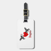 I Heart Dragons Bagagelabel (Voorkant verticaal)
