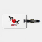 I Heart Dragons Bagagelabel (Achterkant horizontaal)