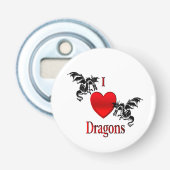 I Heart Dragons Button Flesopener (Voorkant)