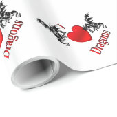 I Heart Dragons Cadeaupapier (Rol Hoek)