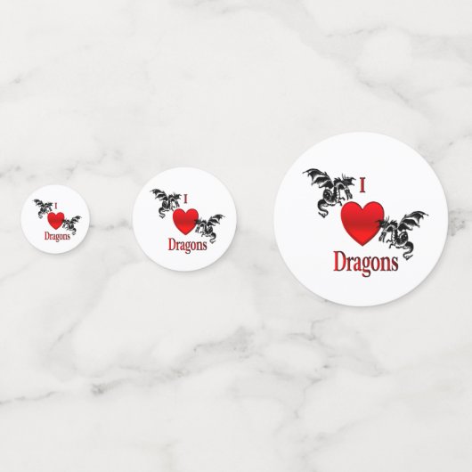 I Heart Dragons Confetti (Voorkanten)