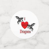 I Heart Dragons Confetti (Kleine voorkant)