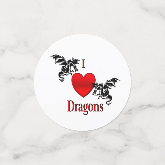 I Heart Dragons Confetti (Kleine voorkant)